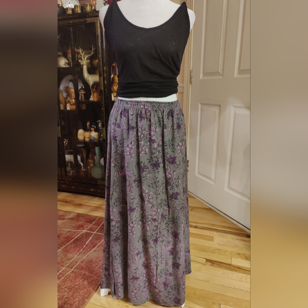 Vintage My Pieces Floral Maxi Skirt
